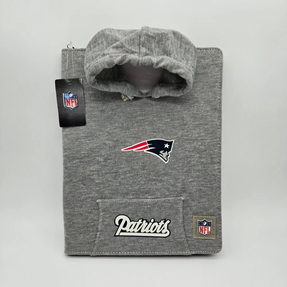 NFL New England Patriots Hoodie Notebook Cover Gray Sports Fan Gameday Novelty
